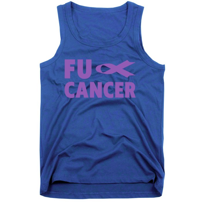 Fuck Cancer Gift Cute Gift Fu Testicular Cancer Awareness Funny Gift Tank Top