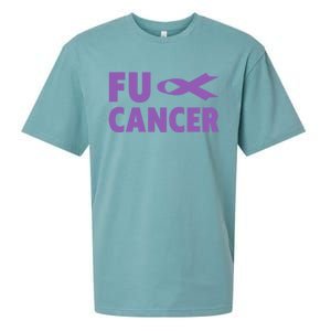 Fuck Cancer Gift Cute Gift Fu Testicular Cancer Awareness Funny Gift Sueded Cloud Jersey T-Shirt