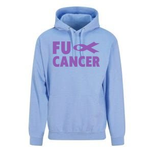 Fuck Cancer Gift Cute Gift Fu Testicular Cancer Awareness Funny Gift Unisex Surf Hoodie