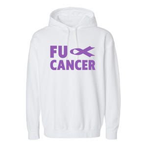 Fuck Cancer Gift Cute Gift Fu Testicular Cancer Awareness Funny Gift Garment-Dyed Fleece Hoodie