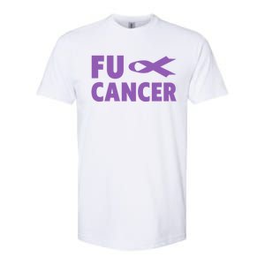 Fuck Cancer Gift Cute Gift Fu Testicular Cancer Awareness Funny Gift Softstyle CVC T-Shirt