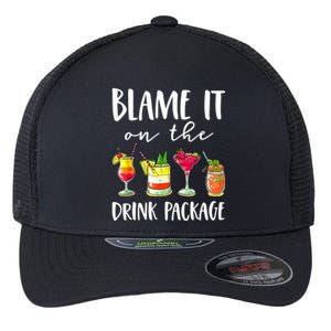 Funny Cruise Gifts Blame It On The Drink Package Flexfit Unipanel Trucker Cap