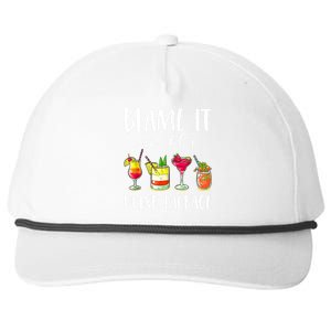 Funny Cruise Gifts Blame It On The Drink Package Snapback Five-Panel Rope Hat