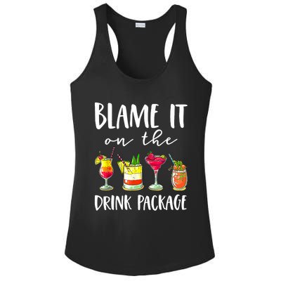 Funny Cruise Gifts Blame It On The Drink Package Ladies PosiCharge Competitor Racerback Tank