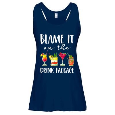 Funny Cruise Gifts Blame It On The Drink Package Ladies Essential Flowy Tank