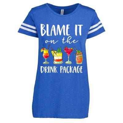 Funny Cruise Gifts Blame It On The Drink Package Enza Ladies Jersey Football T-Shirt