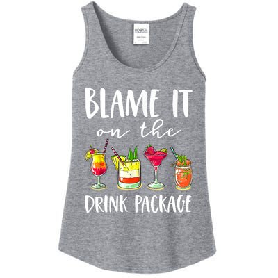 Funny Cruise Gifts Blame It On The Drink Package Ladies Essential Tank