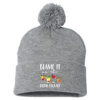 Funny Cruise Gifts Blame It On The Drink Package Pom Pom 12in Knit Beanie