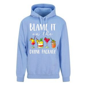 Funny Cruise Gifts Blame It On The Drink Package Unisex Surf Hoodie