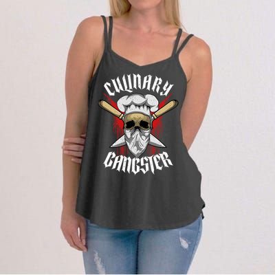 Funny Culinary Gangster The Best Cook In The Kitchen Joke Gift Women's Strappy Tank