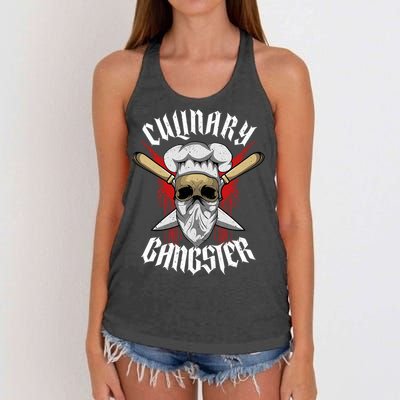 Funny Culinary Gangster The Best Cook In The Kitchen Joke Gift Women's Knotted Racerback Tank