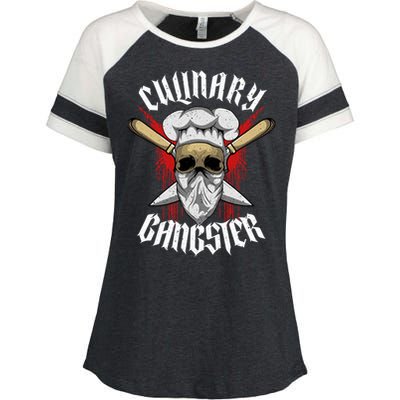 Funny Culinary Gangster The Best Cook In The Kitchen Joke Gift Enza Ladies Jersey Colorblock Tee