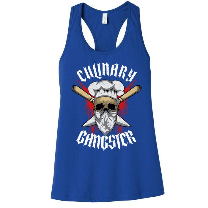 Funny Culinary Gangster The Best Cook In The Kitchen Joke Gift Women's Racerback Tank