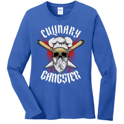 Funny Culinary Gangster The Best Cook In The Kitchen Joke Gift Ladies Long Sleeve Shirt