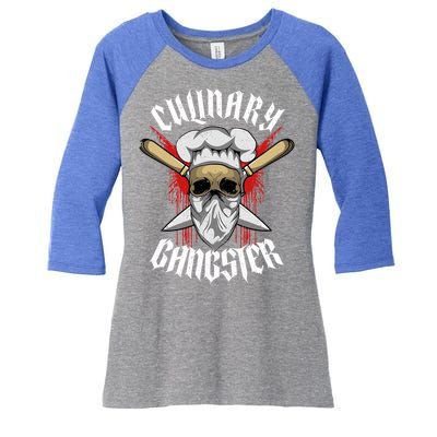 Funny Culinary Gangster The Best Cook In The Kitchen Joke Gift Women's Tri-Blend 3/4-Sleeve Raglan Shirt