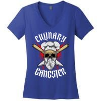 Funny Culinary Gangster The Best Cook In The Kitchen Joke Gift Women's V-Neck T-Shirt