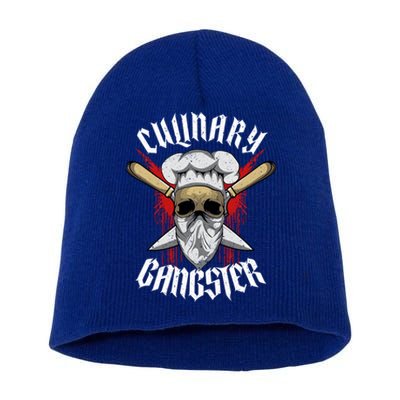 Funny Culinary Gangster The Best Cook In The Kitchen Joke Gift Short Acrylic Beanie