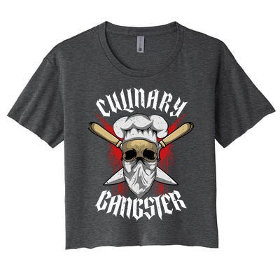 Funny Culinary Gangster The Best Cook In The Kitchen Joke Gift Women's Crop Top Tee