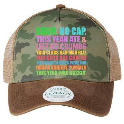 Funny Cringe Gen A Slang Last Day Of School 2025 Legacy Tie Dye Trucker Hat