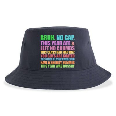 Funny Cringe Gen A Slang Last Day Of School 2025 Sustainable Bucket Hat