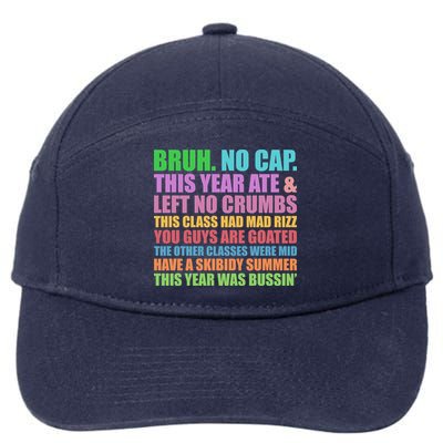 Funny Cringe Gen A Slang Last Day Of School 2025 7-Panel Snapback Hat
