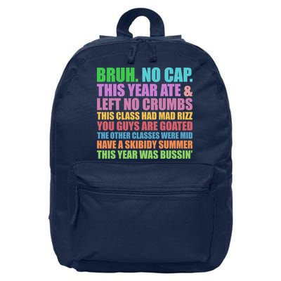 Funny Cringe Gen A Slang Last Day Of School 2025 16 in Basic Backpack