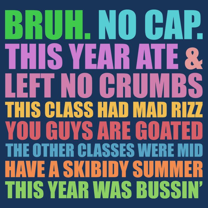 Funny Cringe Gen A Slang Last Day Of School 2025 16 in Basic Backpack