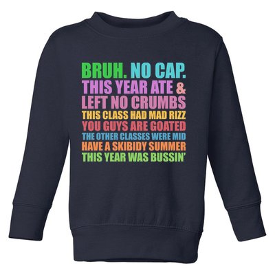 Funny Cringe Gen A Slang Last Day Of School 2025 Toddler Sweatshirt