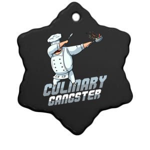 Funny Culinary Gangster Dabbing Chef Kitchen Cook Chef Cute Gift Ceramic Star Ornament