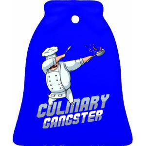 Funny Culinary Gangster Dabbing Chef Kitchen Cook Chef Cute Gift Ceramic Bell Ornament