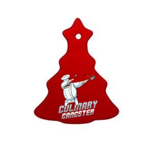 Funny Culinary Gangster Dabbing Chef Kitchen Cook Chef Cute Gift Ceramic Tree Ornament