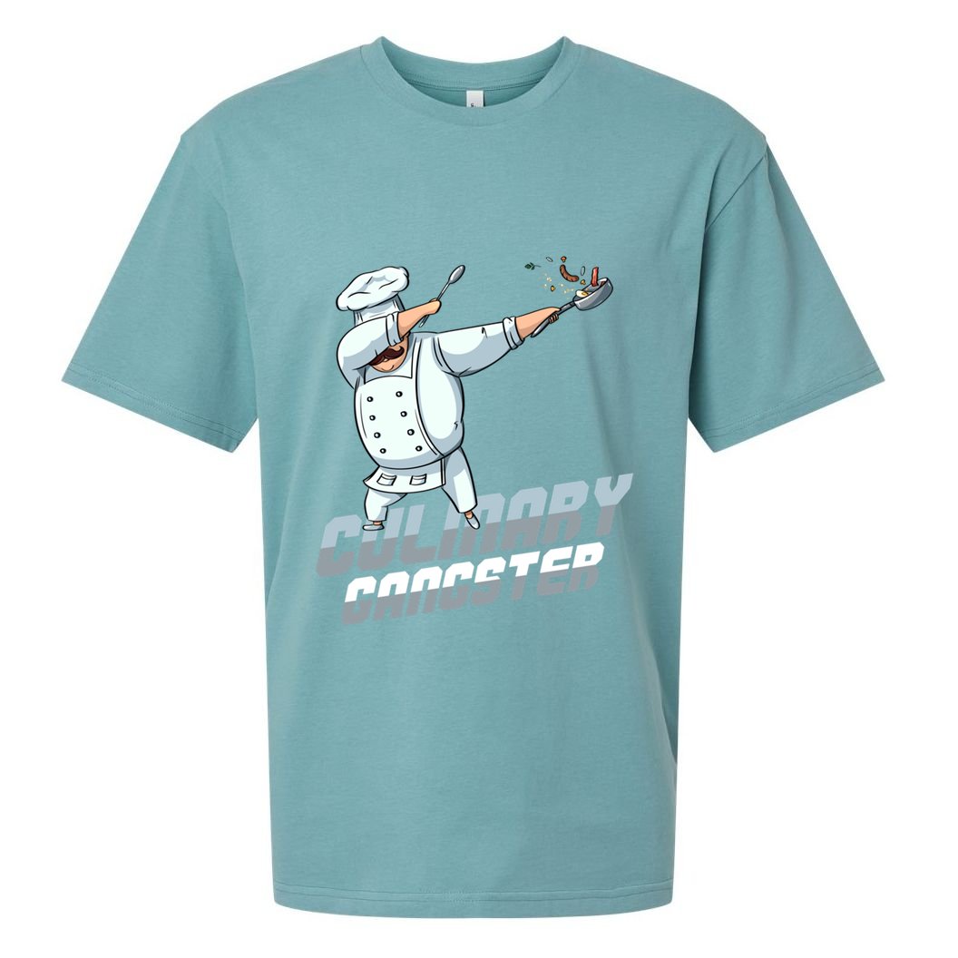 Funny Culinary Gangster Dabbing Chef Kitchen Cook Chef Cute Gift Sueded Cloud Jersey T-Shirt