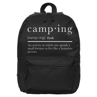 Funny Camping Gifts With Sayings For Campers Camp Definition 16 in Basic Backpack