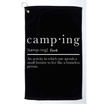 Funny Camping Gifts With Sayings For Campers Camp Definition Golf Towel