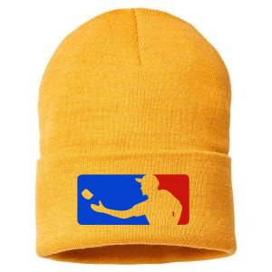 Funny Cornhole Gift Bean Bag Toss Game Players Sustainable Knit Beanie