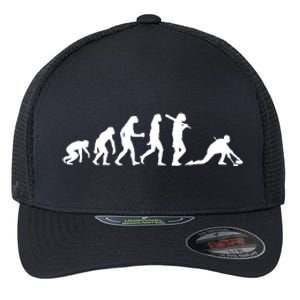 Funny Curling Gift For Men Women Curling Team Stone Player Flexfit Unipanel Trucker Cap