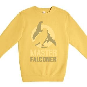 Falconry Cool Gift Master Falconer Gift Premium Crewneck Sweatshirt