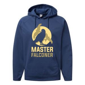 Falconry Cool Gift Master Falconer Gift Performance Fleece Hoodie