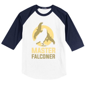 Falconry Cool Gift Master Falconer Gift Baseball Sleeve Shirt