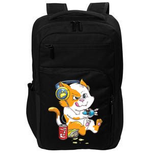 Funny Cat Gaming Cat Lover Kawaii Video Games Funny Gamer Impact Tech Backpack