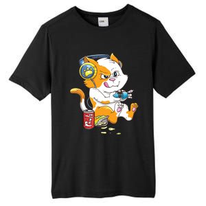 Funny Cat Gaming Cat Lover Kawaii Video Games Funny Gamer Tall Fusion ChromaSoft Performance T-Shirt