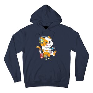 Funny Cat Gaming Cat Lover Kawaii Video Games Funny Gamer Hoodie