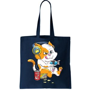 Funny Cat Gaming Cat Lover Kawaii Video Games Funny Gamer Tote Bag