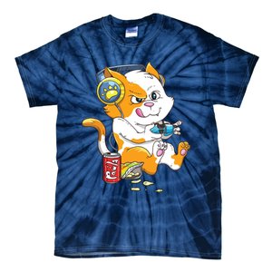 Funny Cat Gaming Cat Lover Kawaii Video Games Funny Gamer Tie-Dye T-Shirt