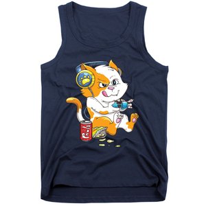 Funny Cat Gaming Cat Lover Kawaii Video Games Funny Gamer Tank Top