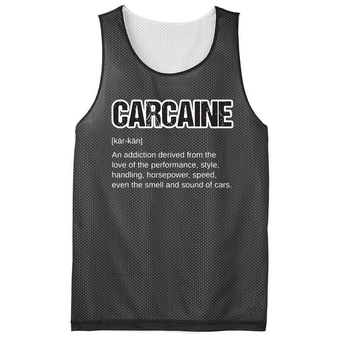 Funny Car Guy Gift CARCAINE Definition Love Of Cars Mesh Reversible Basketball Jersey Tank