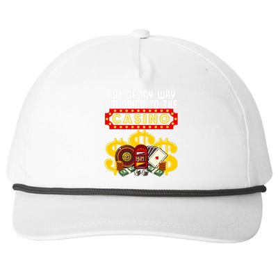 Funny Casino Gift For Cool Out Of My Way Casino Snapback Five-Panel Rope Hat