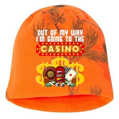 Funny Casino Gift For Cool Out Of My Way Casino Kati - Camo Knit Beanie