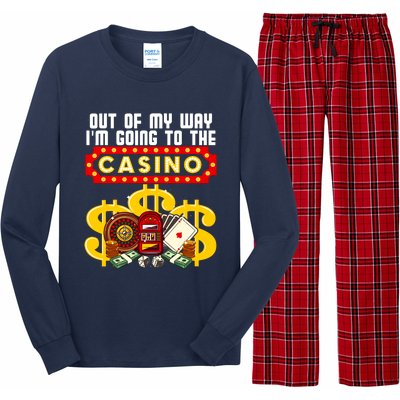 Funny Casino Gift For Cool Out Of My Way Casino Long Sleeve Pajama Set