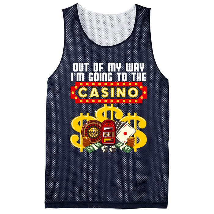 Funny Casino Gift For Cool Out Of My Way Casino Mesh Reversible Basketball Jersey Tank